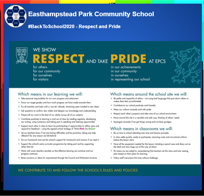 #BackToSchool2020 – Respect and Pride