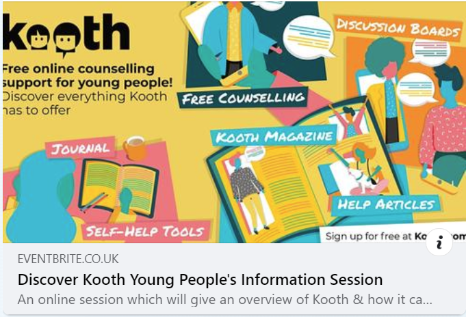 KOOTH Online Mental Wellbeing Support – Young Peoples Info Session 09.05.2022 6pm-7pm
